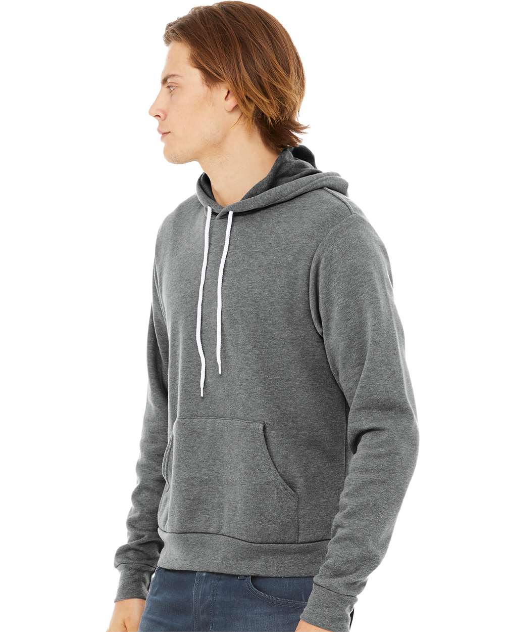 BELLA + CANVAS Unisex Sponge Fleece Hoodie 3719 #colormdl_Deep Heather