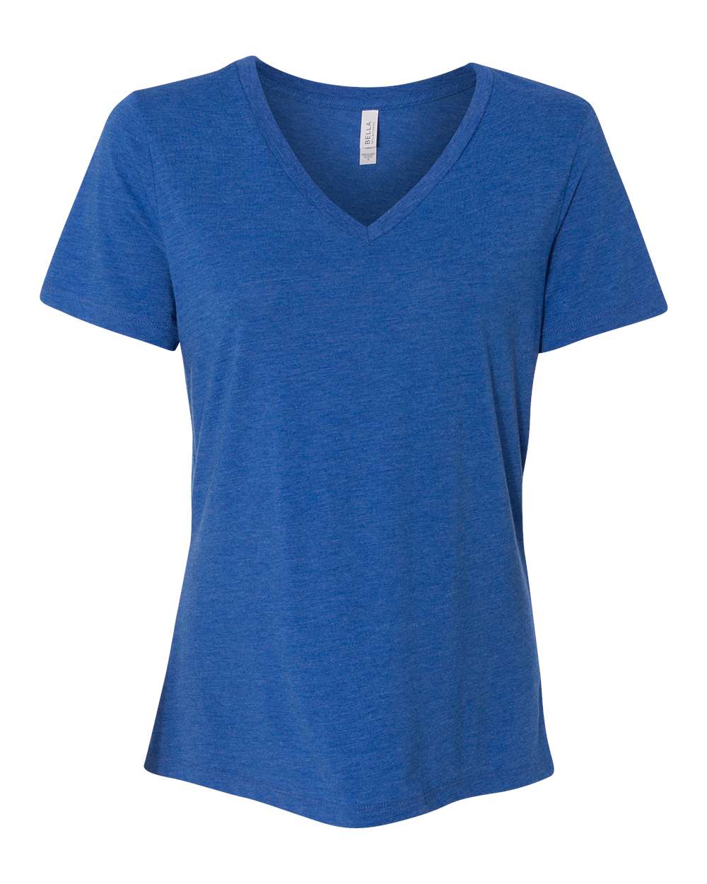 True Royal Triblend Color Women's Relaxed Triblend Short Sleeve V-Neck Tee