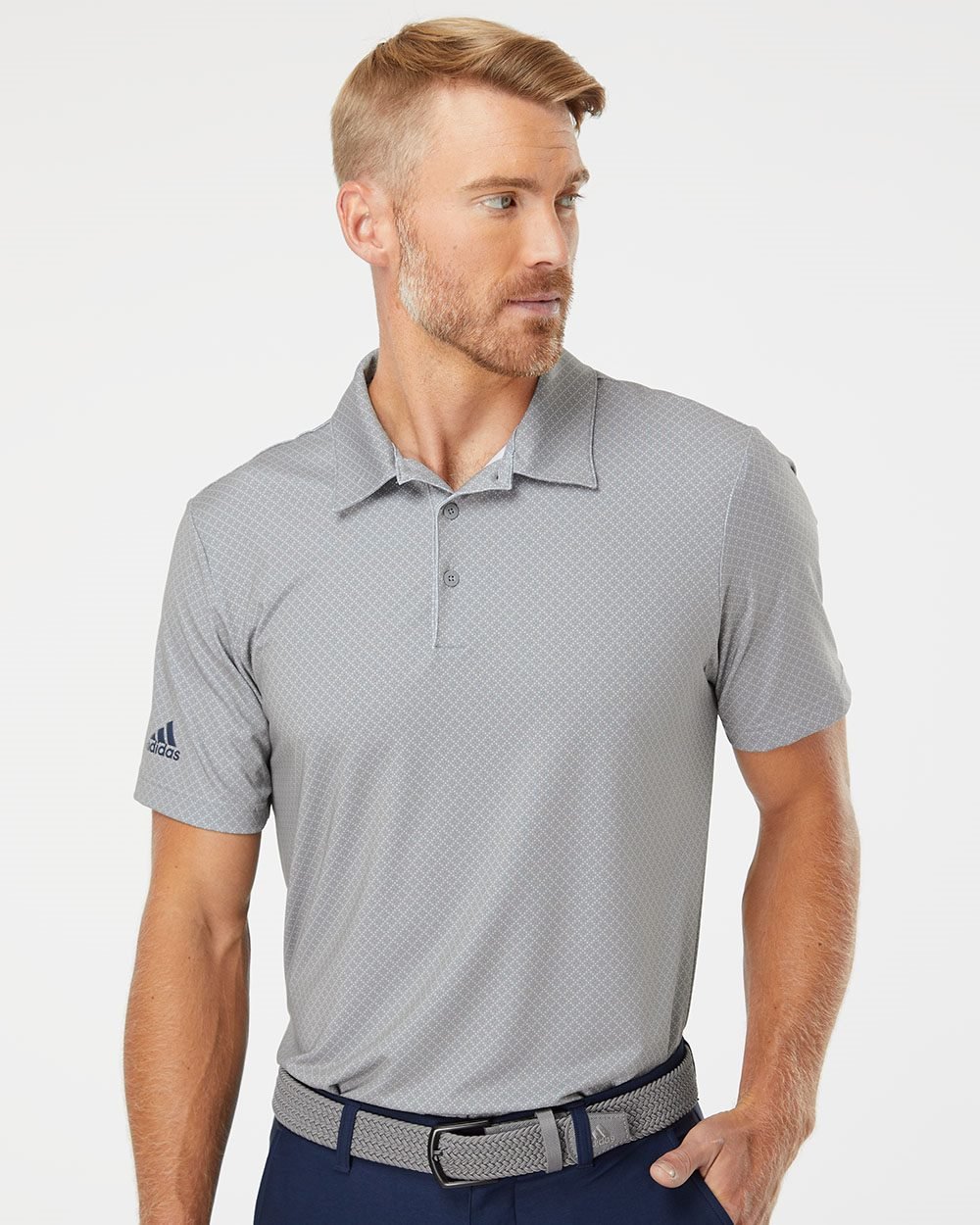 Adidas A498 Diamond Dot Print Polo T-Shirt