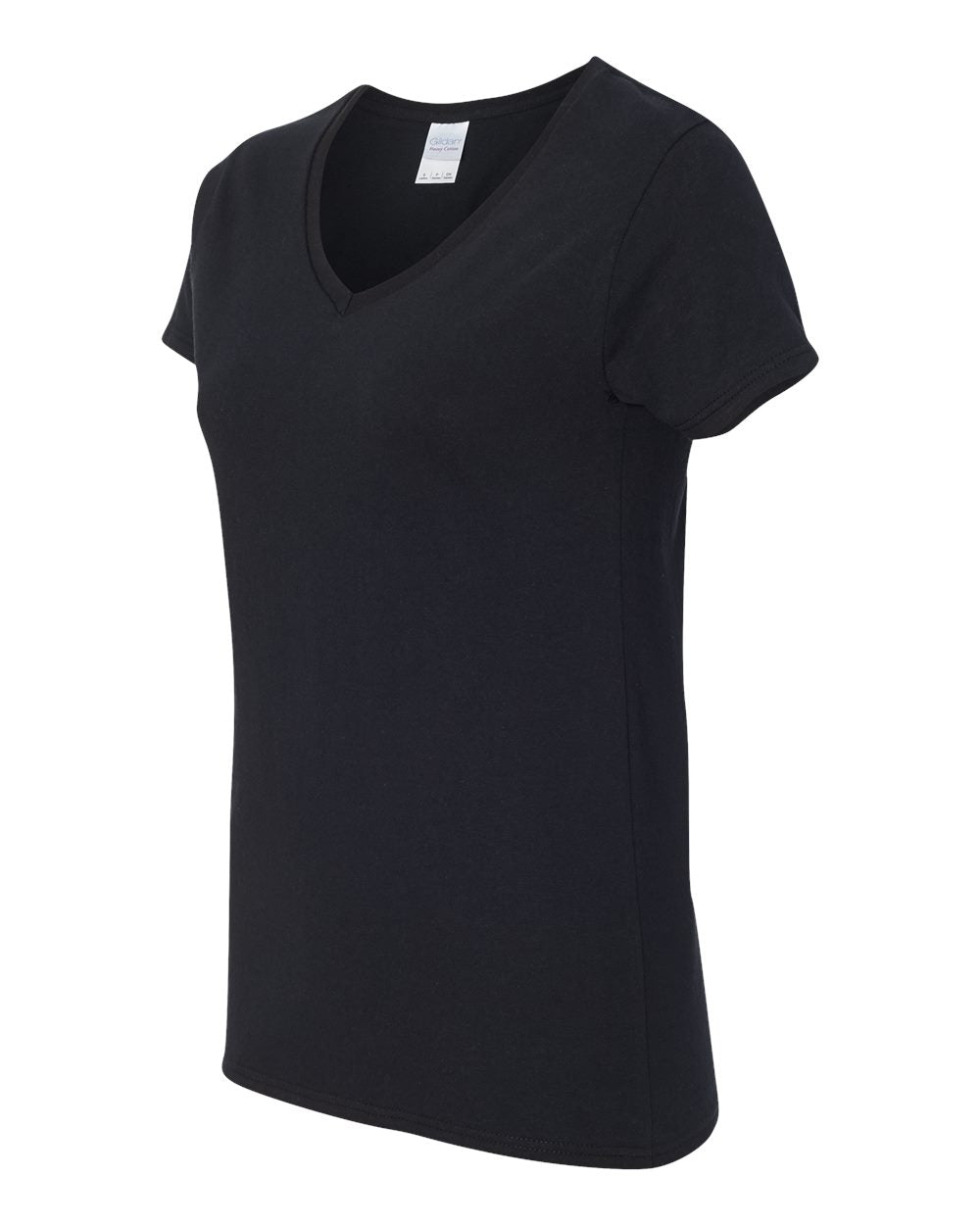 Gildan Heavy Cotton™ Women’s V-Neck T-Shirt 5V00L #color_Black