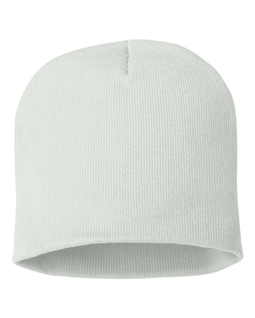 White Color Sportsman 8" Knit Beanie
