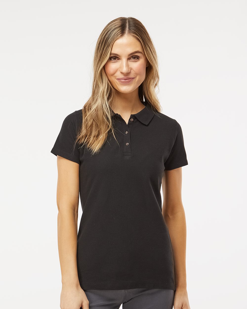 M&O Women's Ringspun Polo 7600