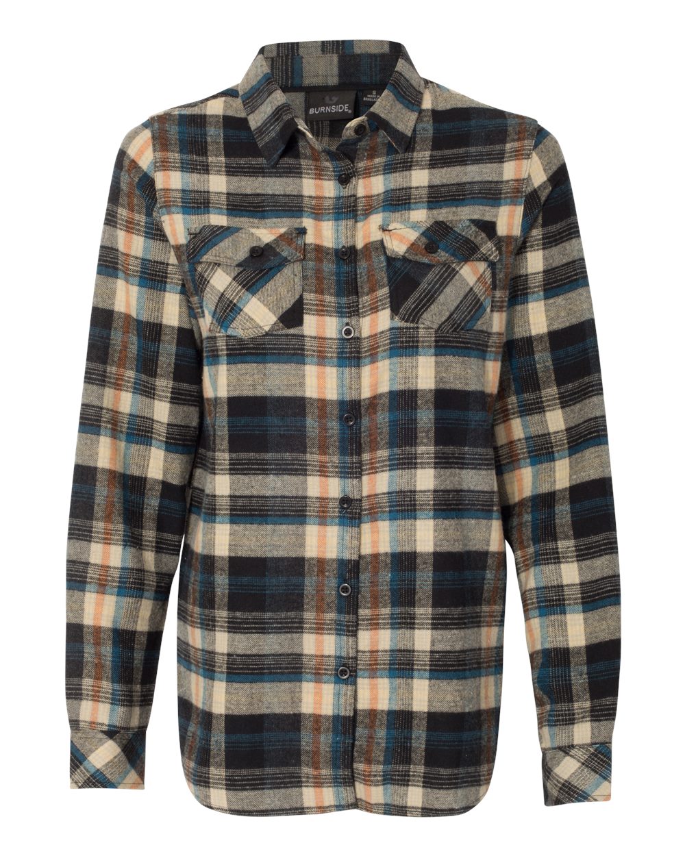 Burnside Women's Yarn-Dyed Long Sleeve Flannel Shirt 5210 #color_Dark Khaki