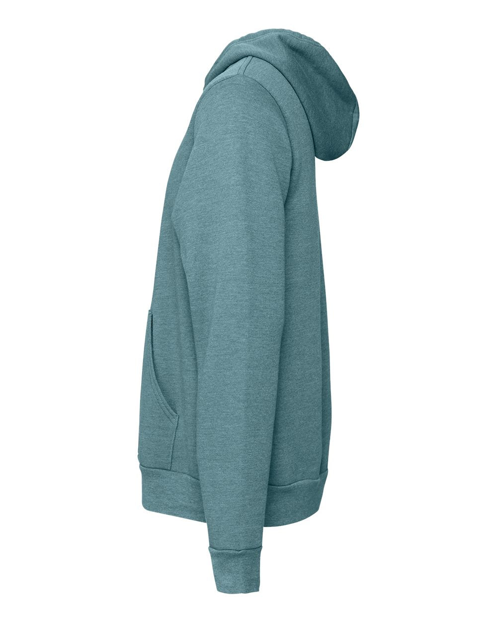 BELLA + CANVAS Unisex Sponge Fleece Hoodie 3719 #color_Heather Deep Teal