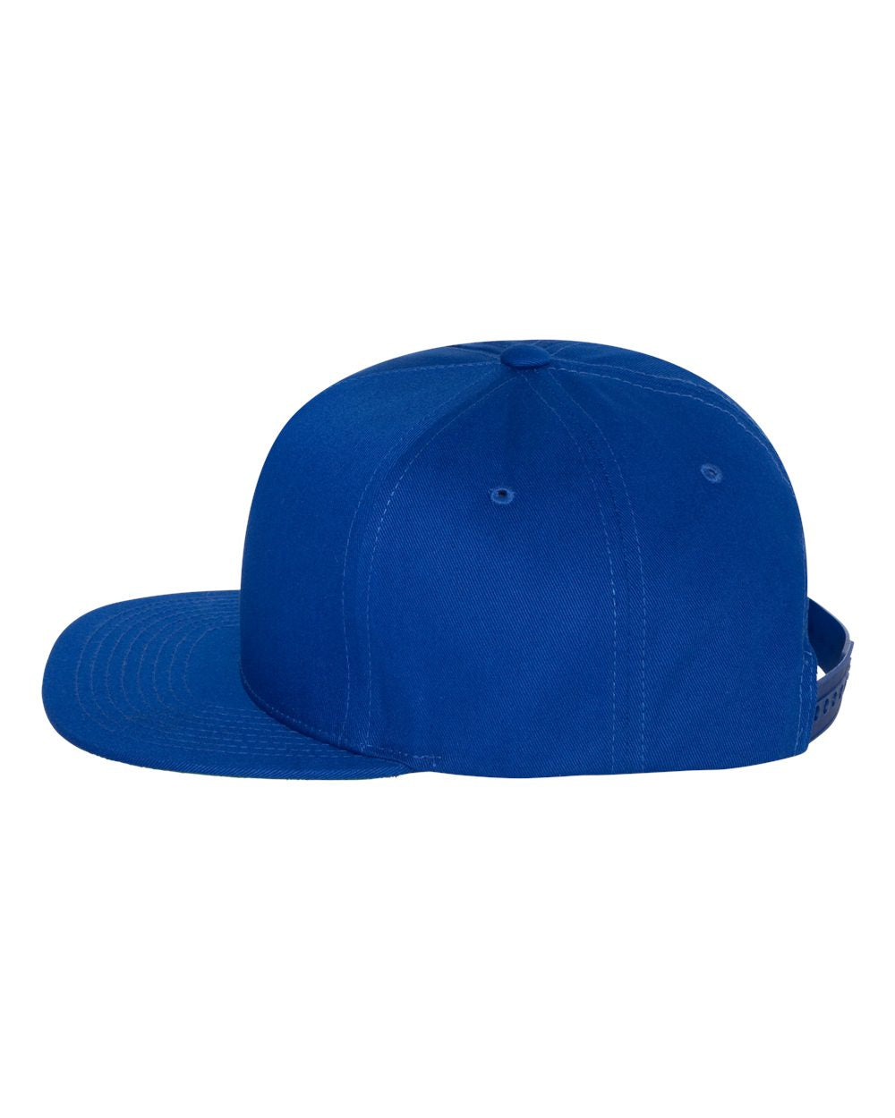 Royal Blue Color Flat Bill Cap Side View