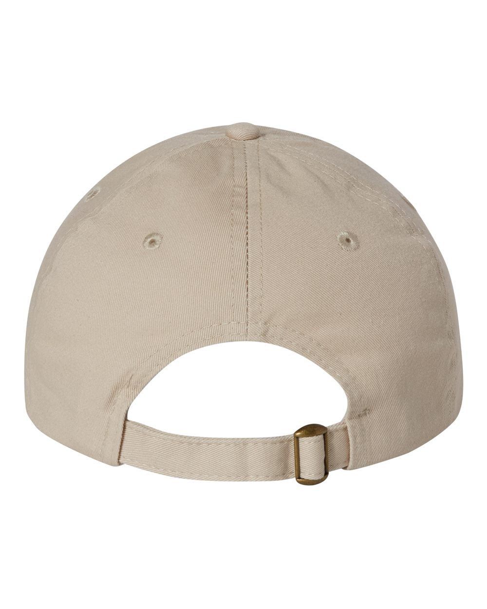 Stone Color Adult Bio-Washed Classic Dad’s Cap Back View