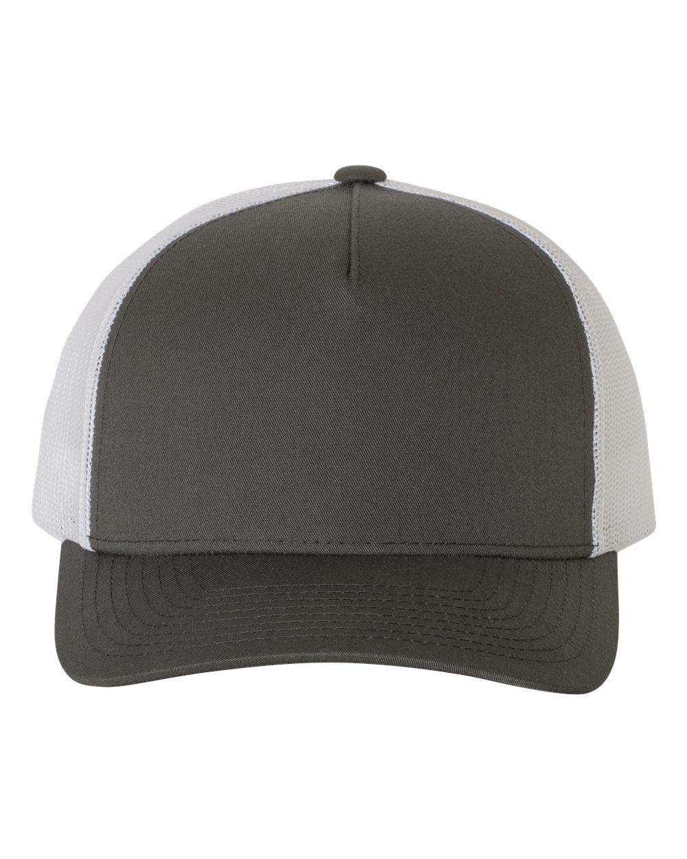 Charcoal and White Color Retro Trucker Cap
