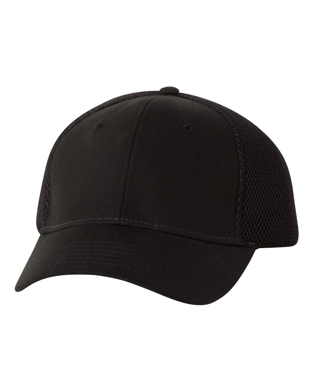 Black Color Sportsman Spacer Mesh-Back Cap