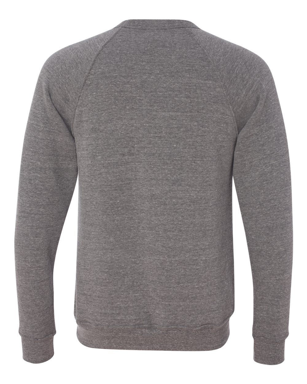 Grey Triblend Color Unisex Sponge Fleece Raglan Crewneck Sweatshirt
