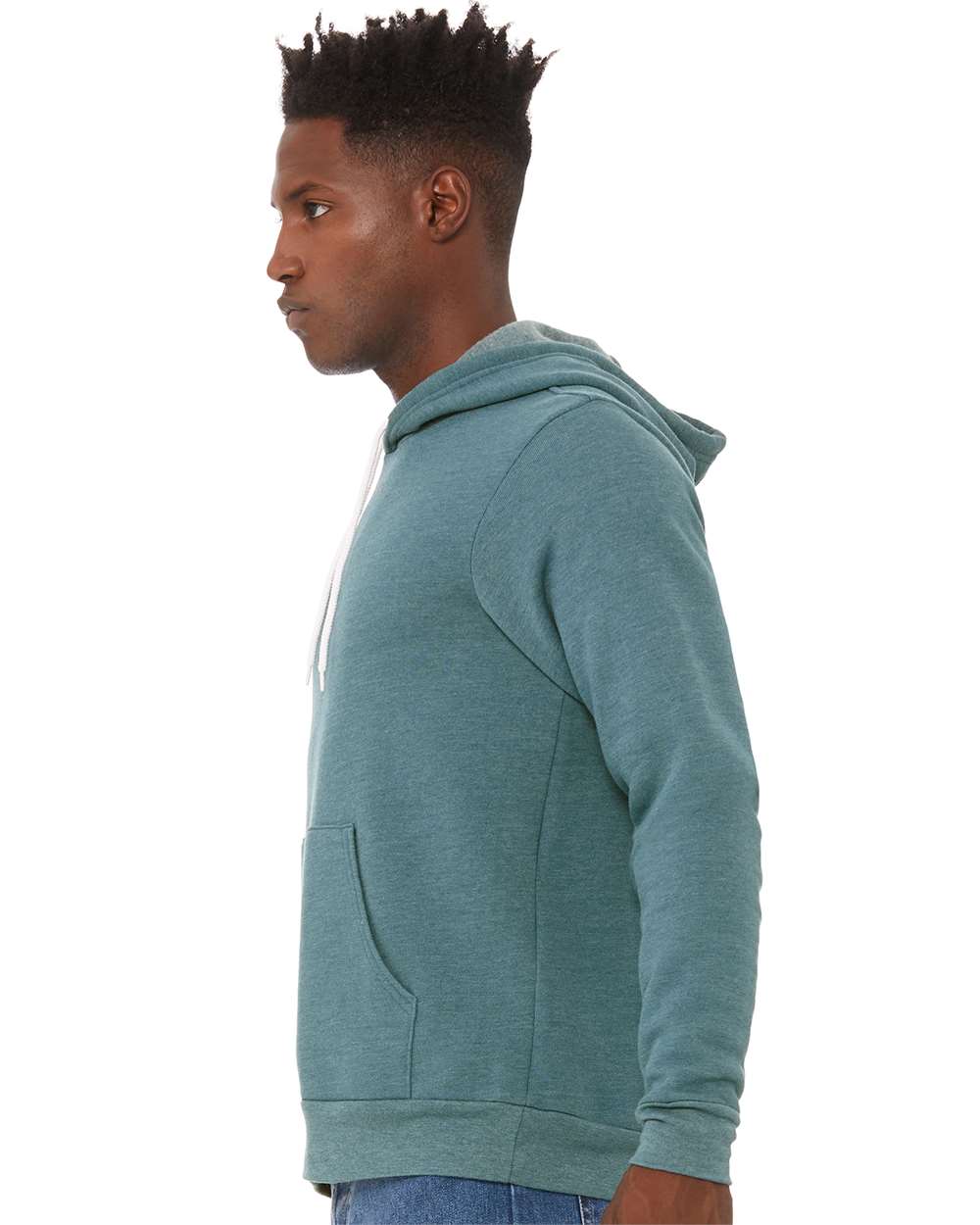 BELLA + CANVAS Unisex Sponge Fleece Hoodie 3719 #colormdl_Heather Deep Teal