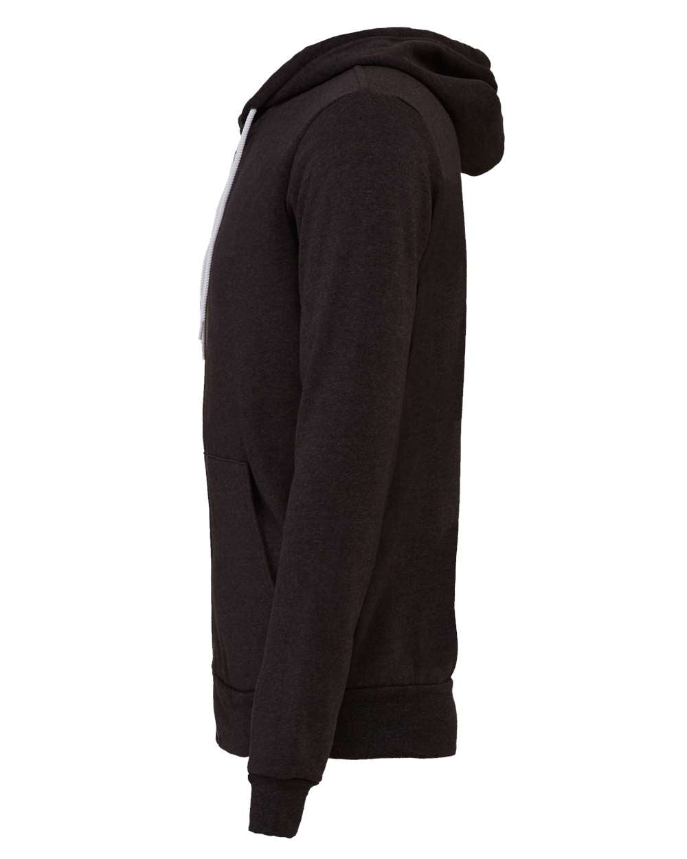 Dark Grey Heather Color Unisex Sponge Fleece Full-Zip Hoodie