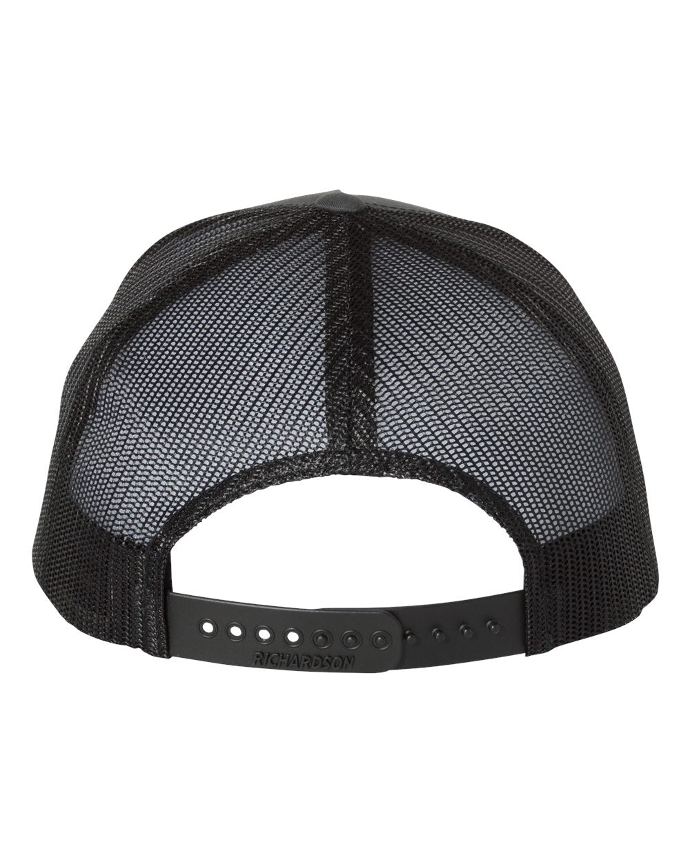 Charcoal and Black Color Five-Panel Trucker Cap Back View
