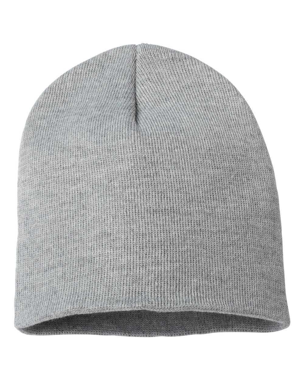 Heather Grey Color Sportsman 8" Knit Beanie