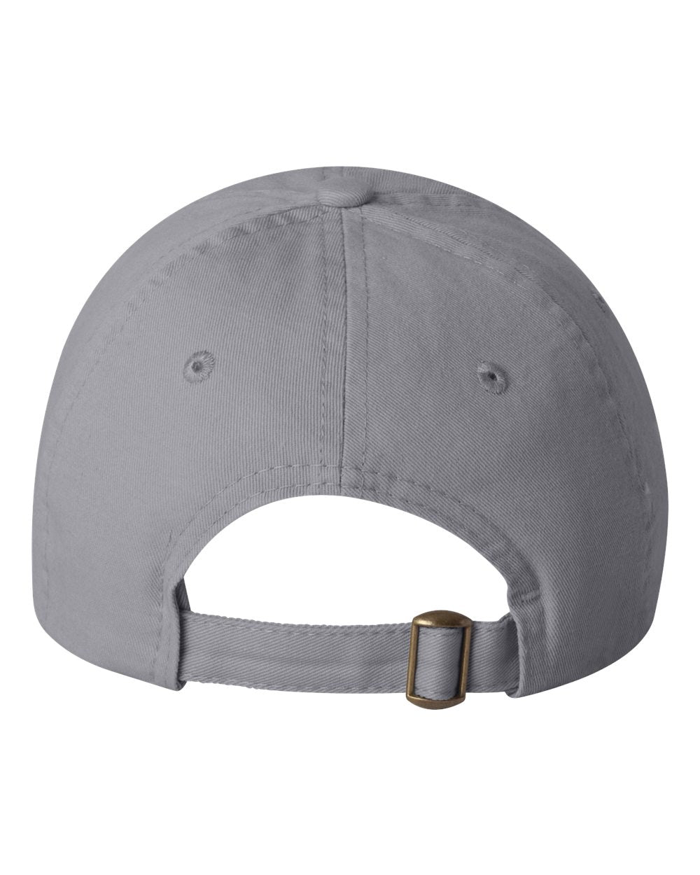 Grey Color Valucap Small Fit Bio-Washed Dad's Cap Back View