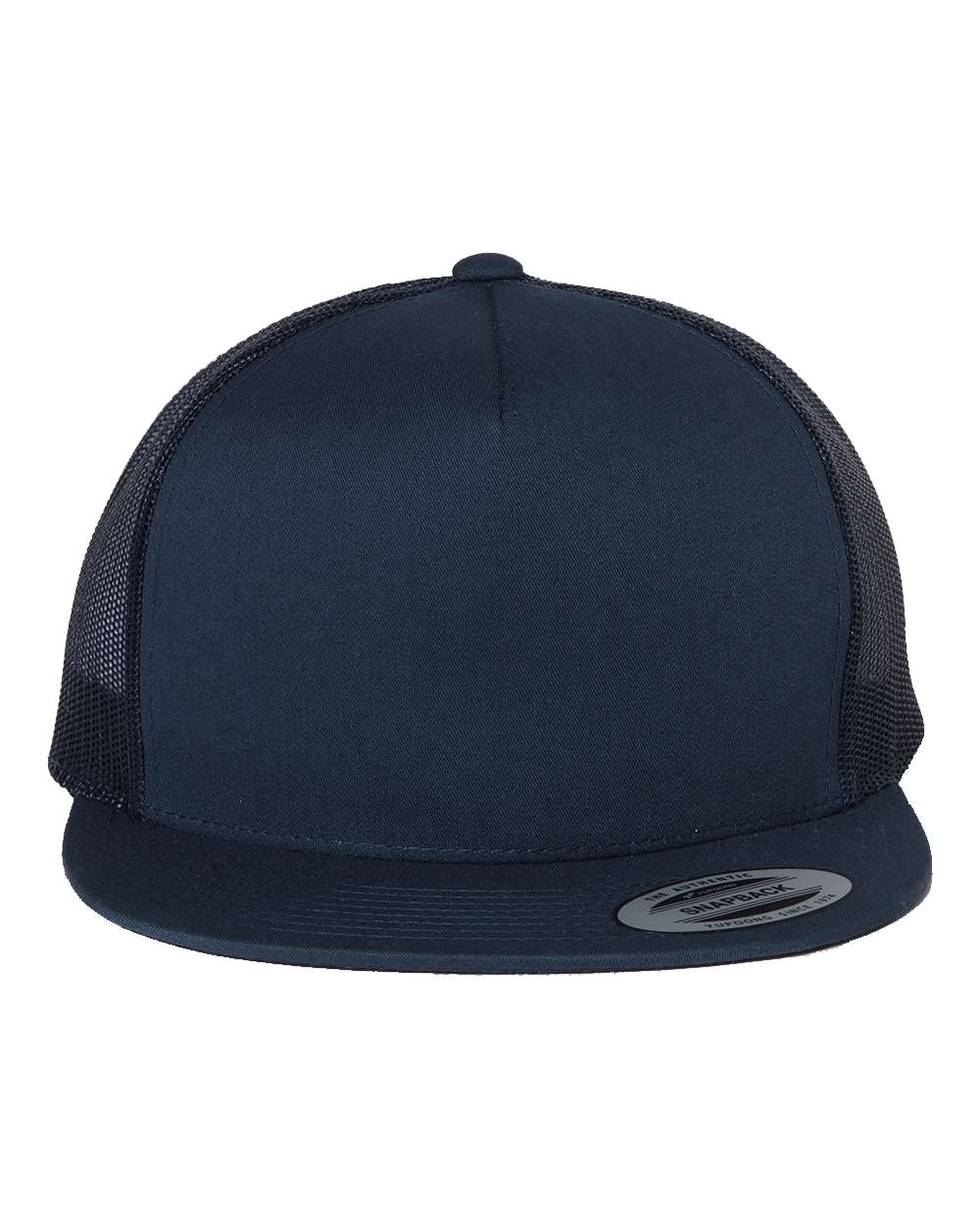 Navy Color Flat Bill Trucker Cap