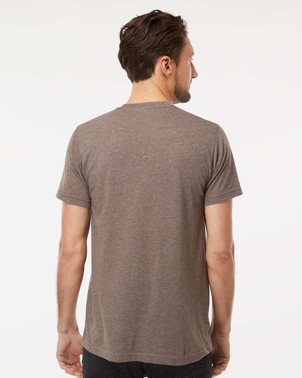 M&O Deluxe Blend T-Shirt 3541 #colormdl_Heather Brown