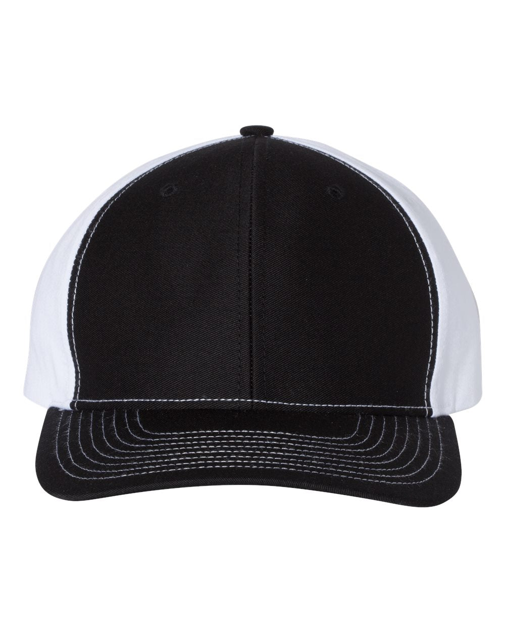 Richardson Twill Back Trucker Cap 312 Black and White Color Richardson Twill Back Trucker Cap