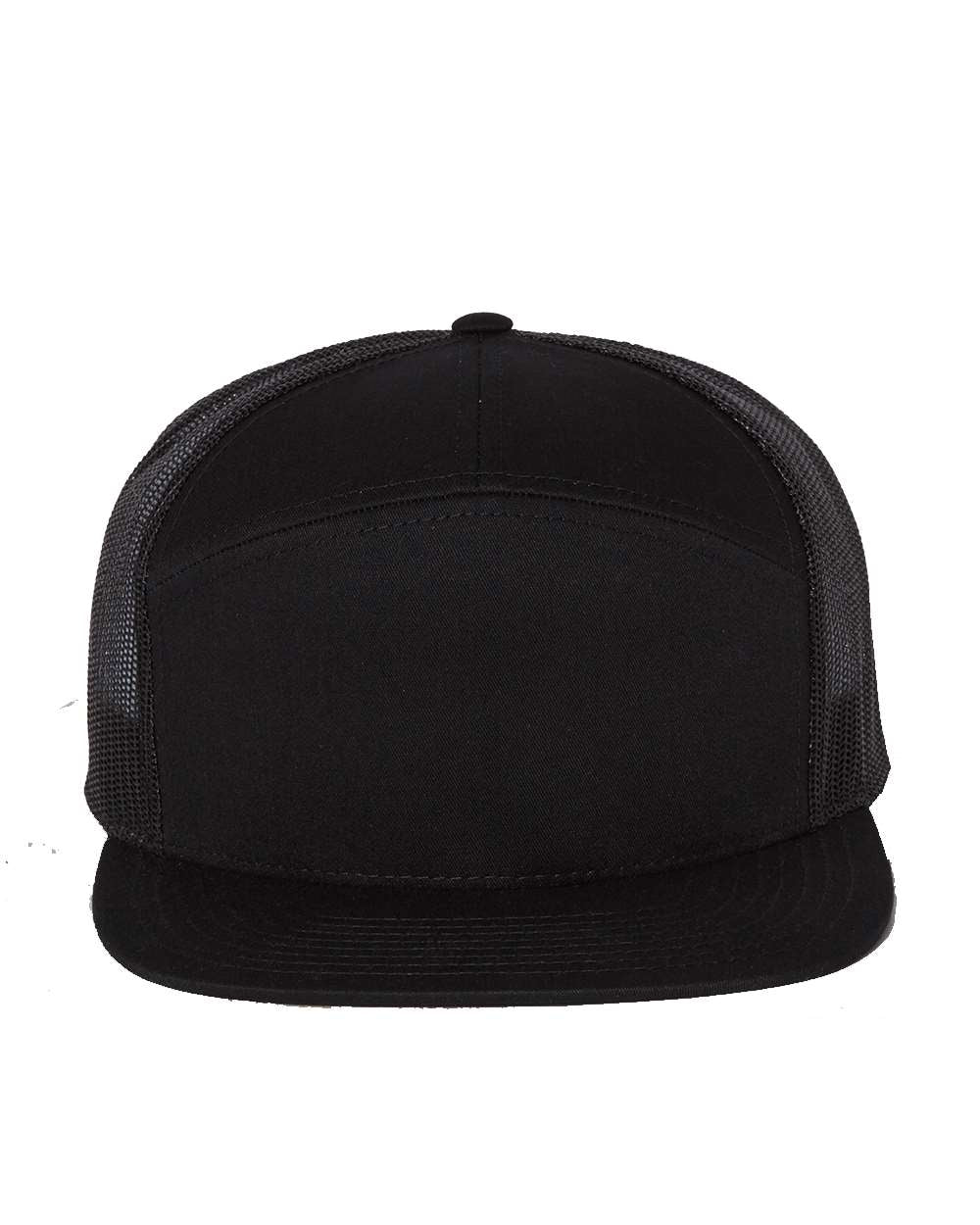 Richardson Seven-Panel Trucker Cap 168 Black Color Richardson Seven-Panel Trucker Cap