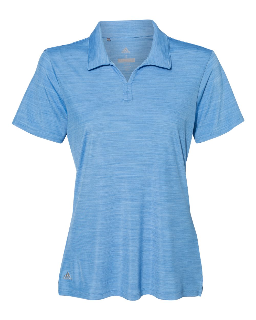 Adidas A403 Women's Mélange Polo #color_Lucky Blue Melange