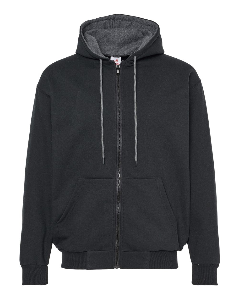 King Fashion Full-Zip Sweatshirt KF9047 #color_Black/ Charcoal