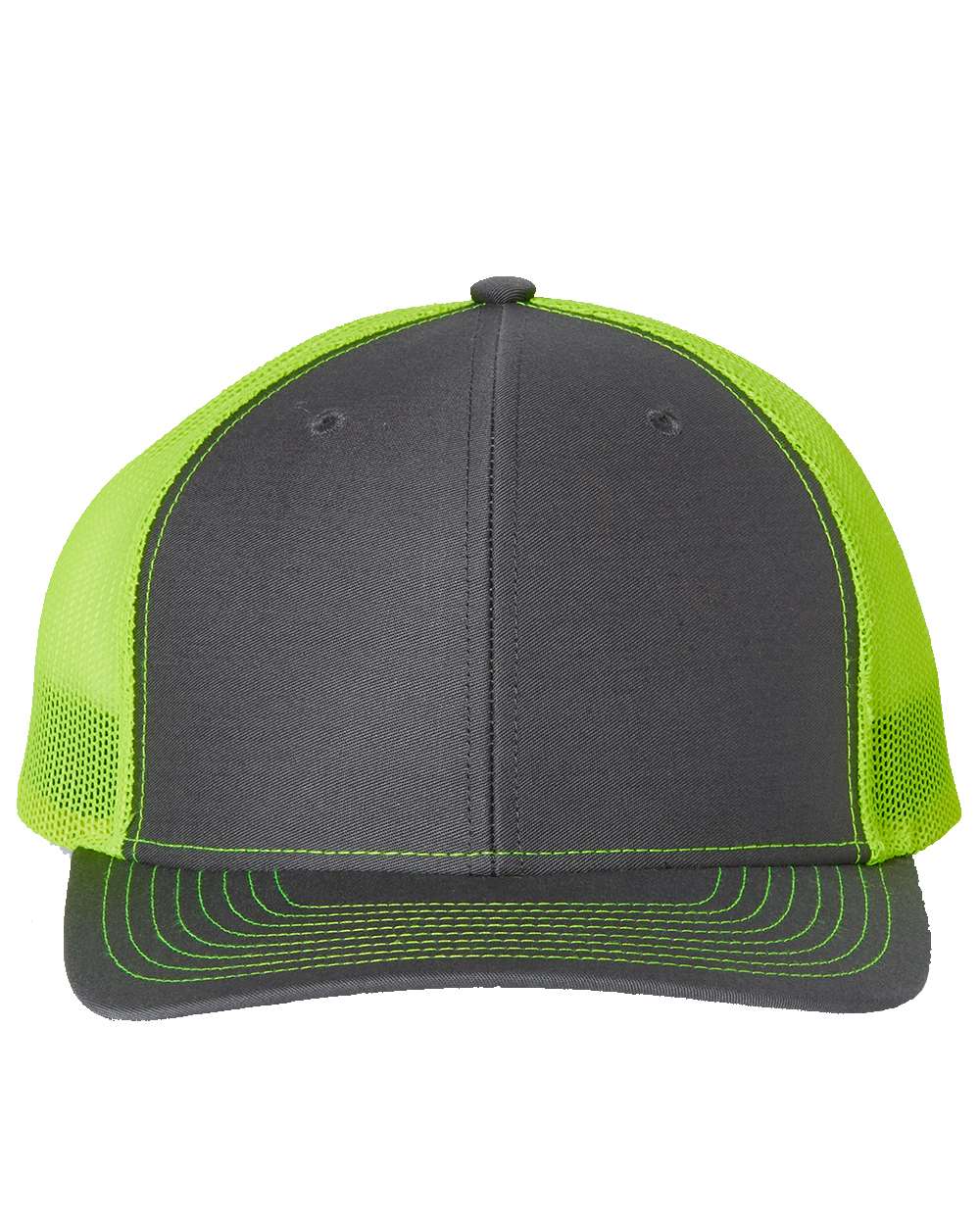 Charcoal and Neon Yellow Color Adjustable Snapback Trucker Cap