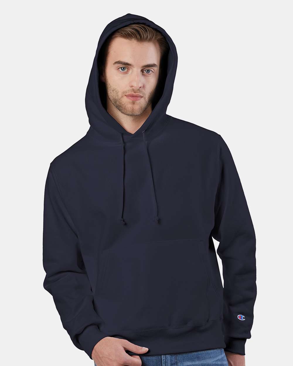 Champion Reverse Weave® Hooded Sweatshirt S101 #colormdl_Navy
