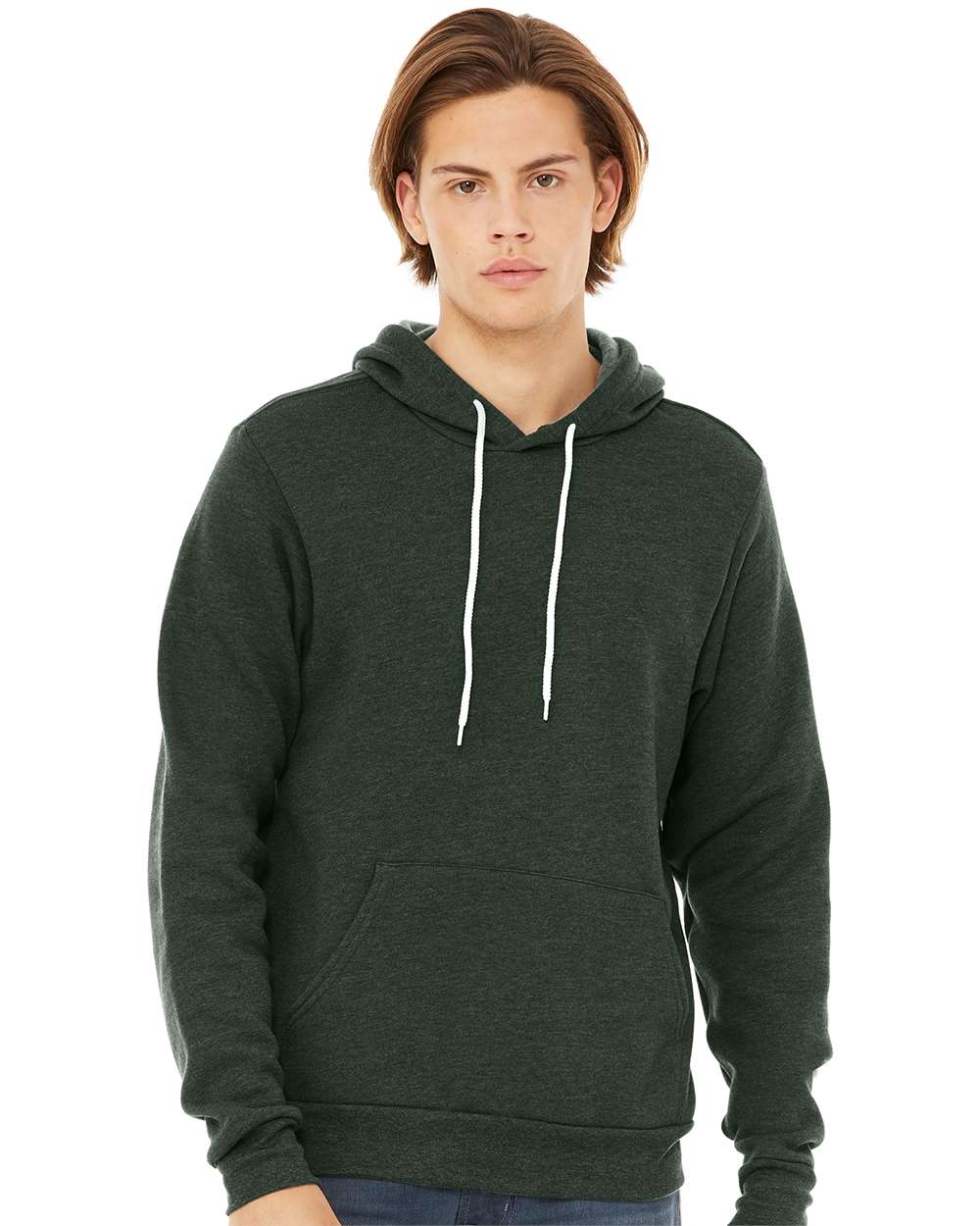 BELLA + CANVAS Unisex Sponge Fleece Hoodie 3719 #colormdl_Heather Forest