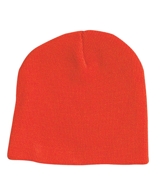 Blaze Orange Color Sportsman 8" Knit Beanie SP08