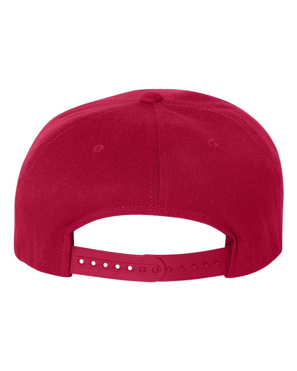Flexfit 110® Flat Bill Snapback Cap 110F Red Color Flexfit 110® Flat Bill Snapback Cap Back View