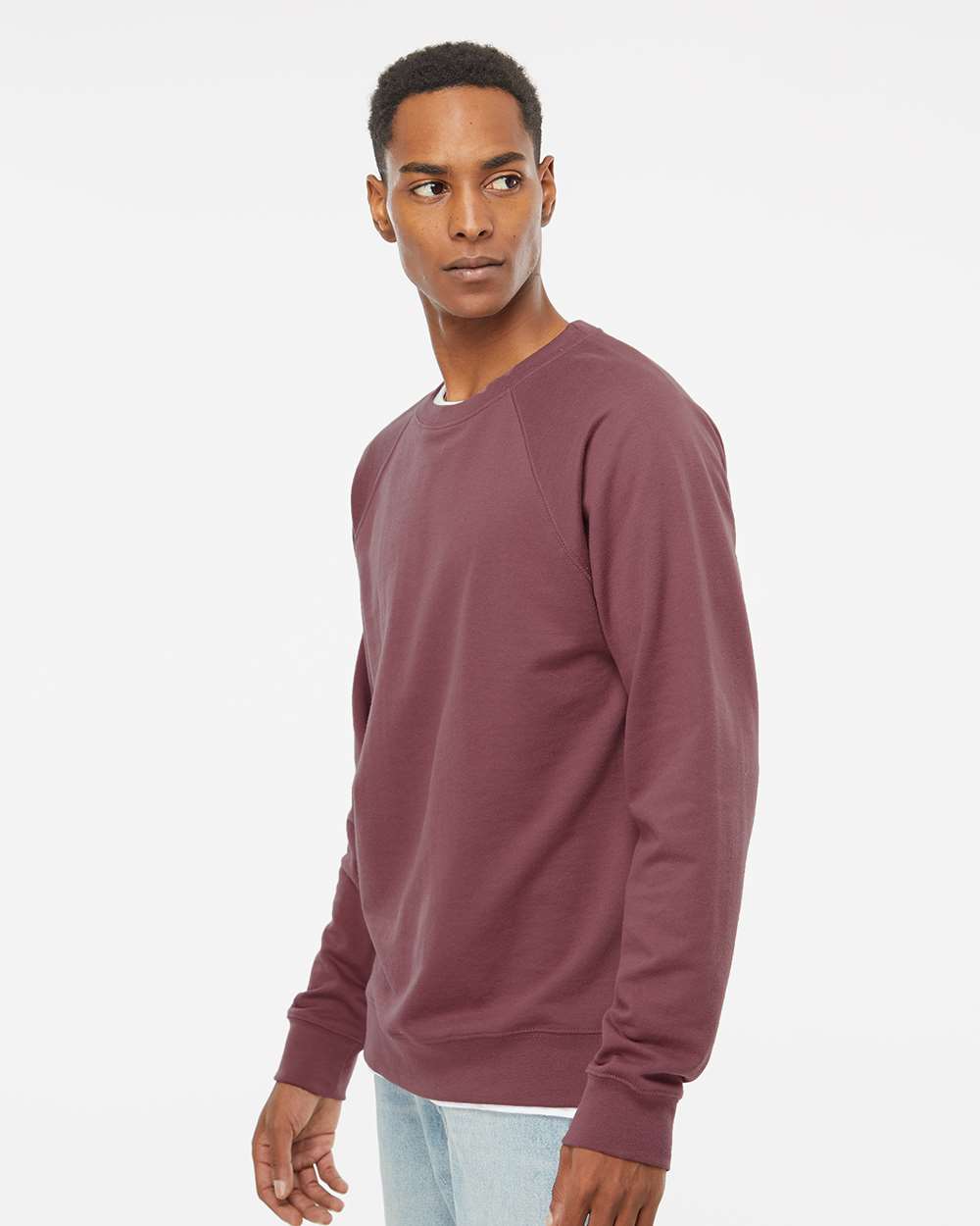 Independent Trading Co. Icon Unisex Lightweight Loopback Terry Crewneck Sweatshirt SS1000C #colormdl_Port