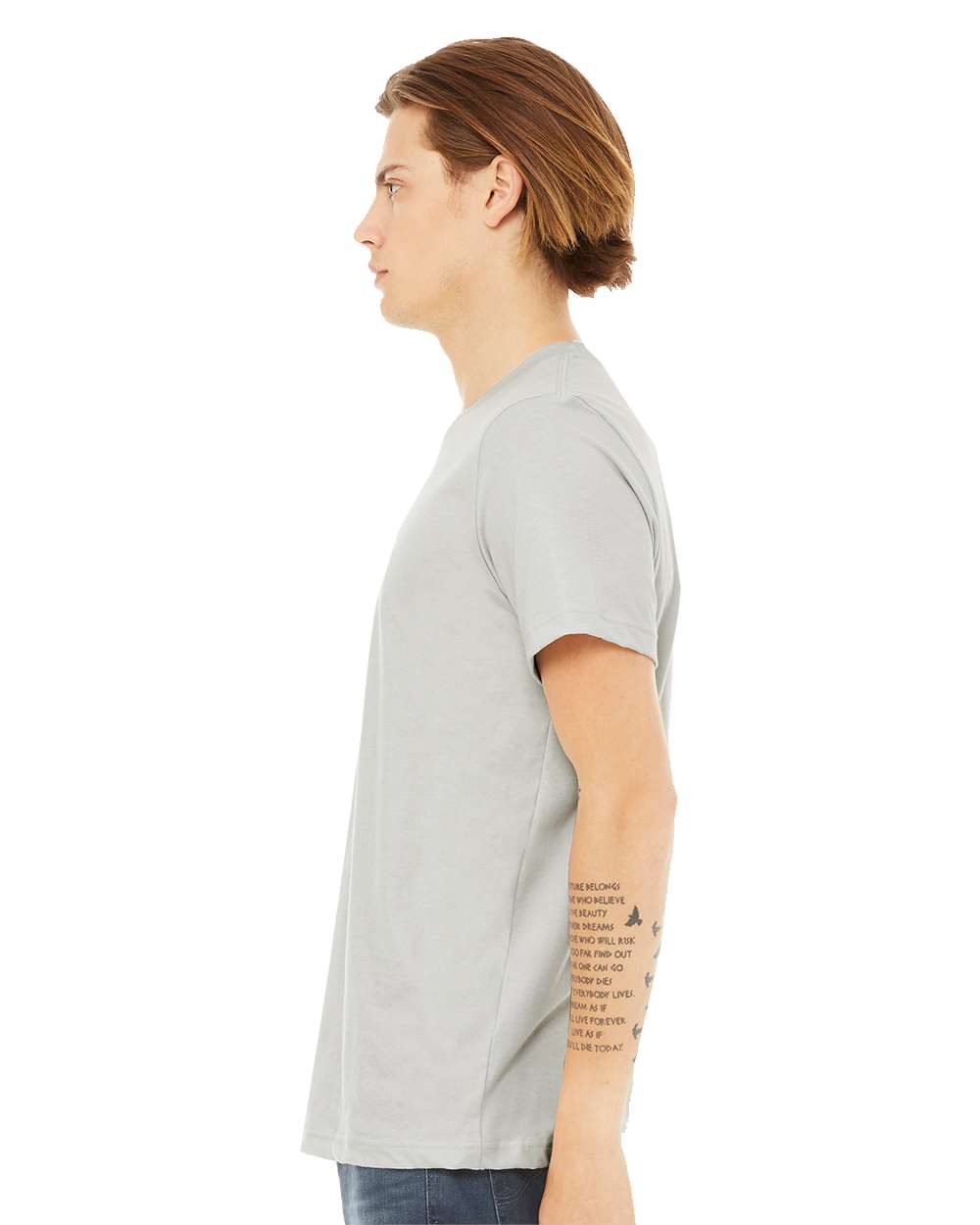 BELLA + CANVAS Unisex Jersey Tee 3001 mdl Silver Color Unisex Jersey Tee
