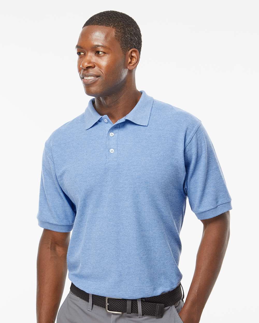 M&O Soft Touch Polo 7006 #colormdl_Light Blue Heather
