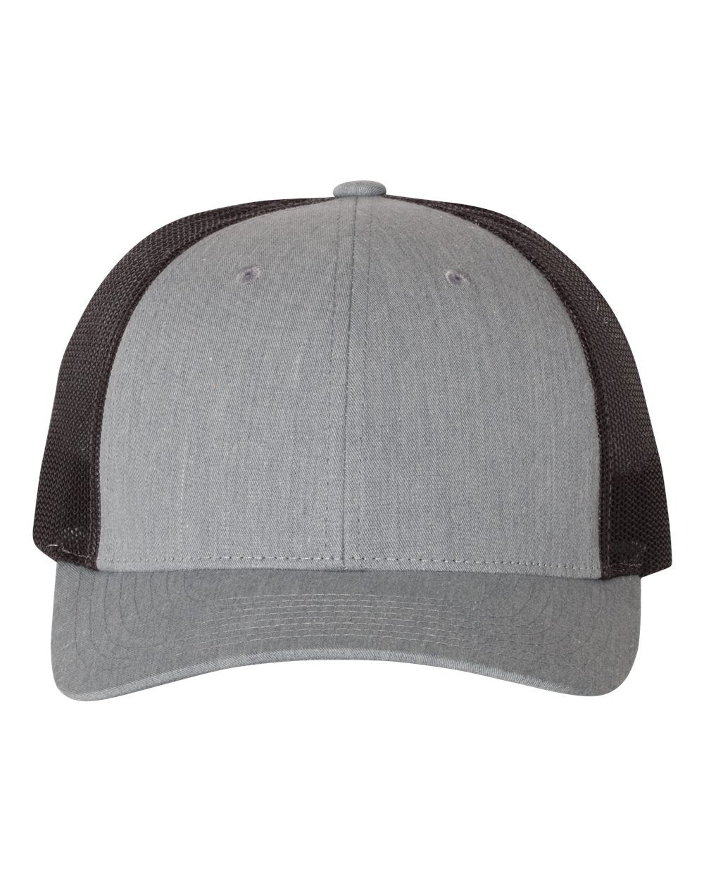 Heather Grey and Dark Charcoal Color Richardson Low Pro Trucker Cap
