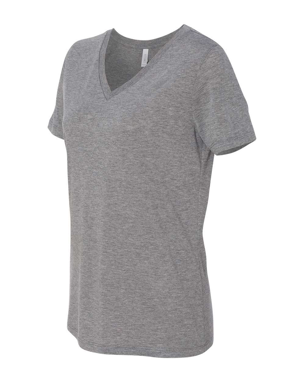 Grey Triblend Color Women's Relaxed Triblend Short Sleeve V-Neck Tee
