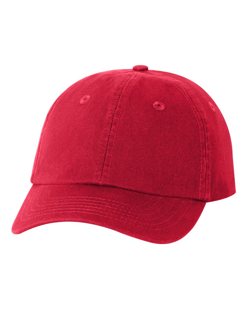 Valucap Small Fit Bio-Washed Dad's Cap VC300Y Red Color Valucap Small Fit Bio-Washed Dad's Cap