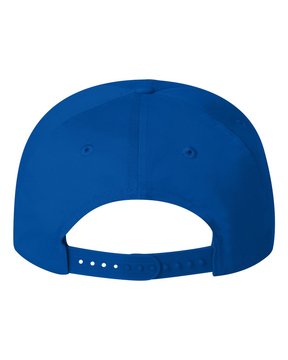 Royal Blue Color Valucap Five-Panel Twill Cap Back View