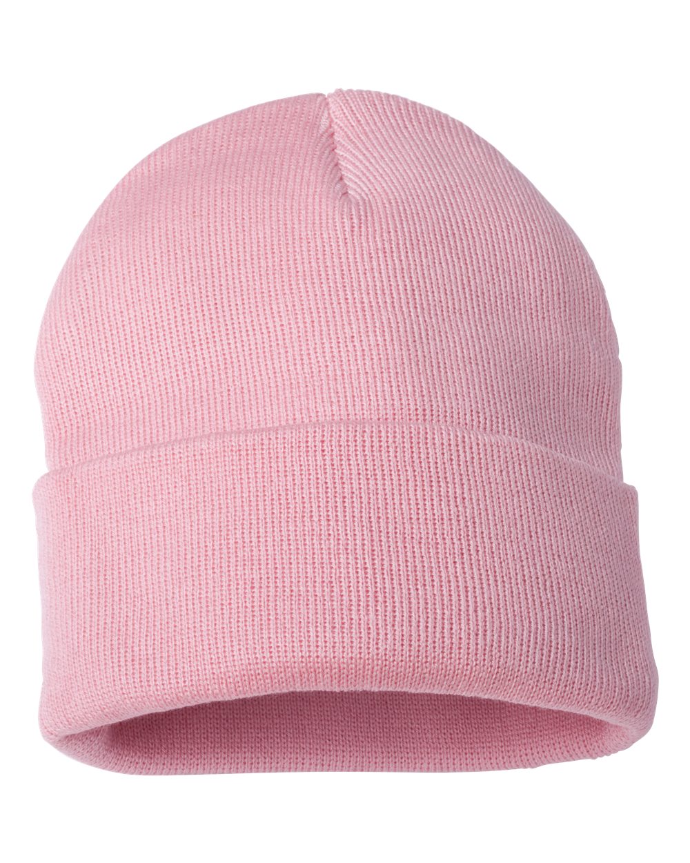 Neon Pink Color Sportsman Solid 12" Cuffed Beanie