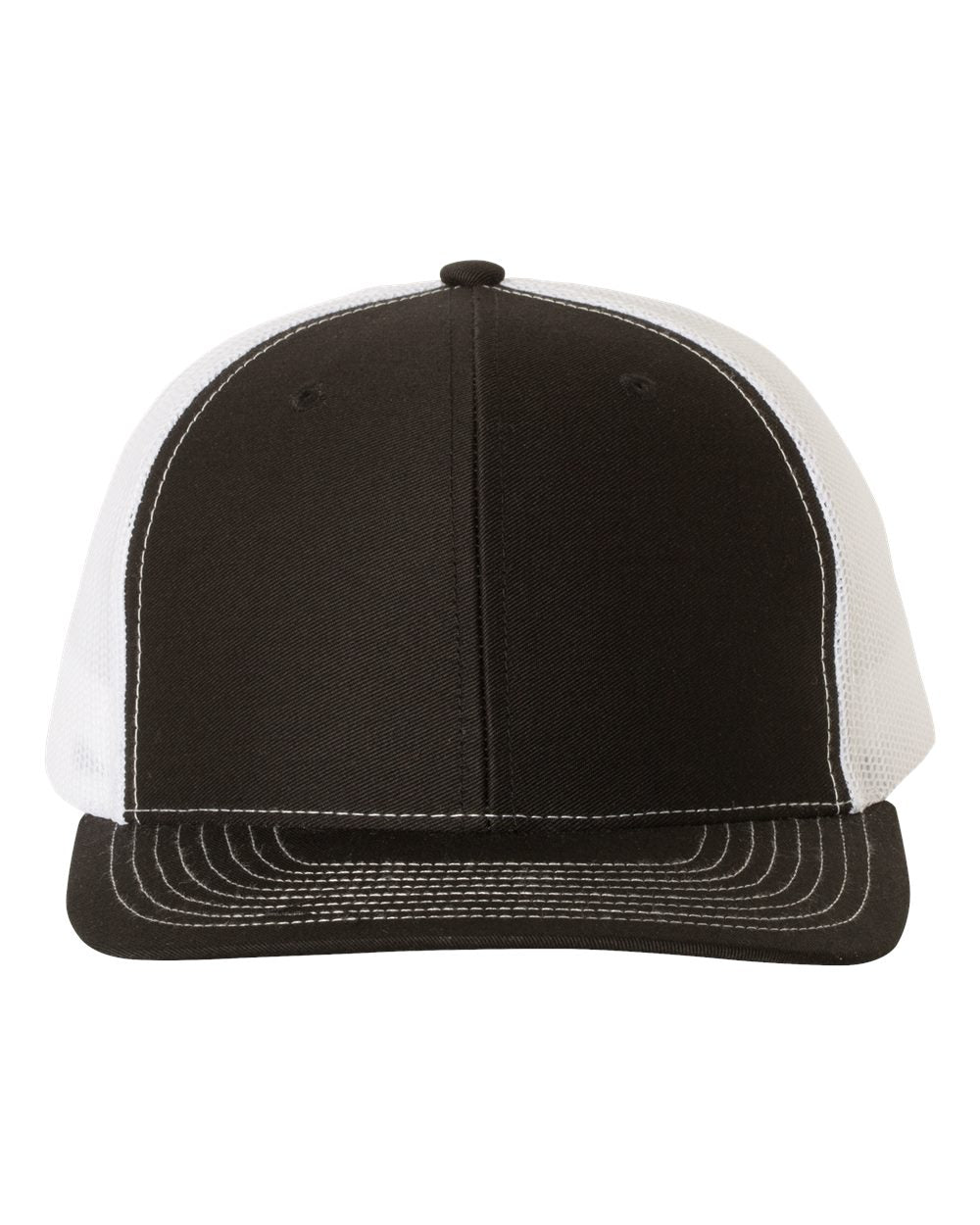 Black and White Color Adjustable Snapback Trucker Cap