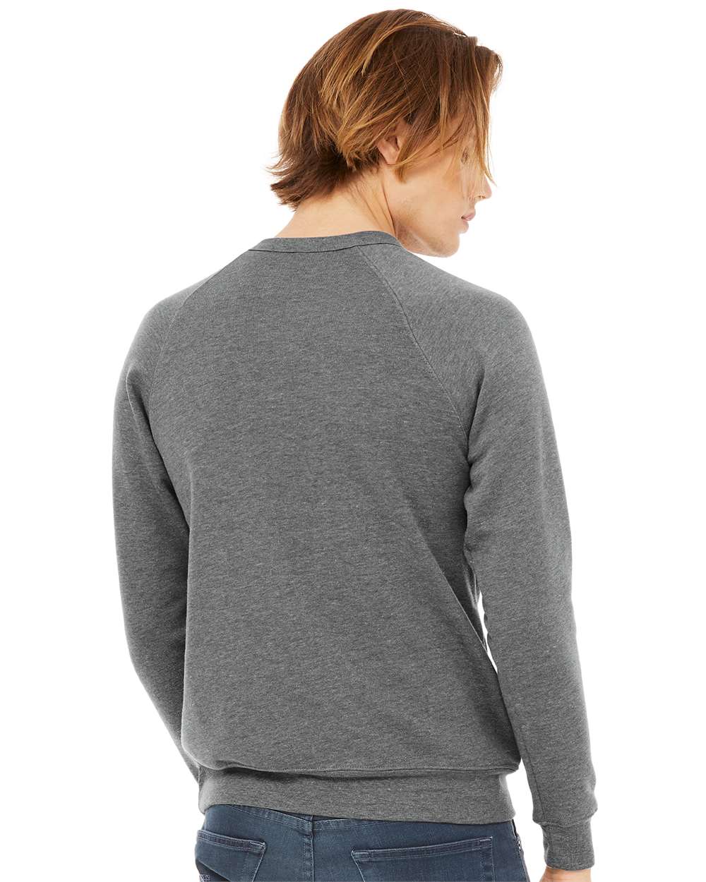 mdl Deep Heather Color Unisex Sponge Fleece Raglan Crewneck Sweatshirt