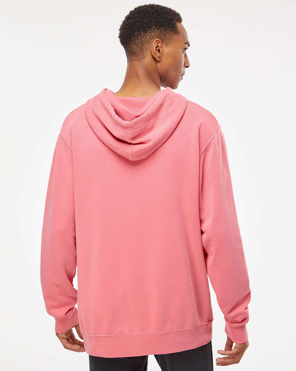 Independent Trading Co. Unisex Midweight Pigment-Dyed Hooded Sweatshirt PRM4500 #colormdl_Pigment Pink