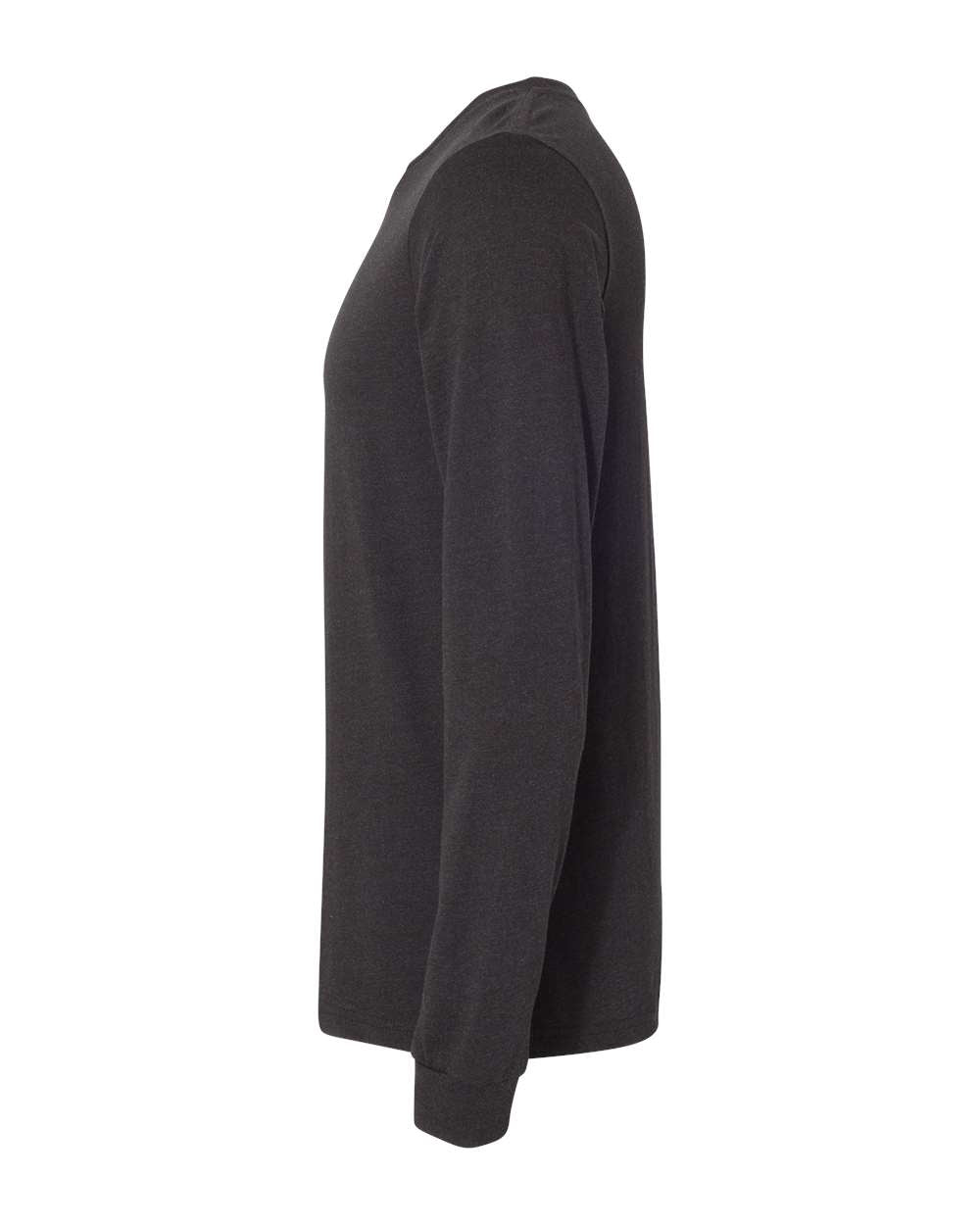 BELLA + CANVAS Unisex Heather CVC Long Sleeve Tee 3501CVC #color_Black Heather