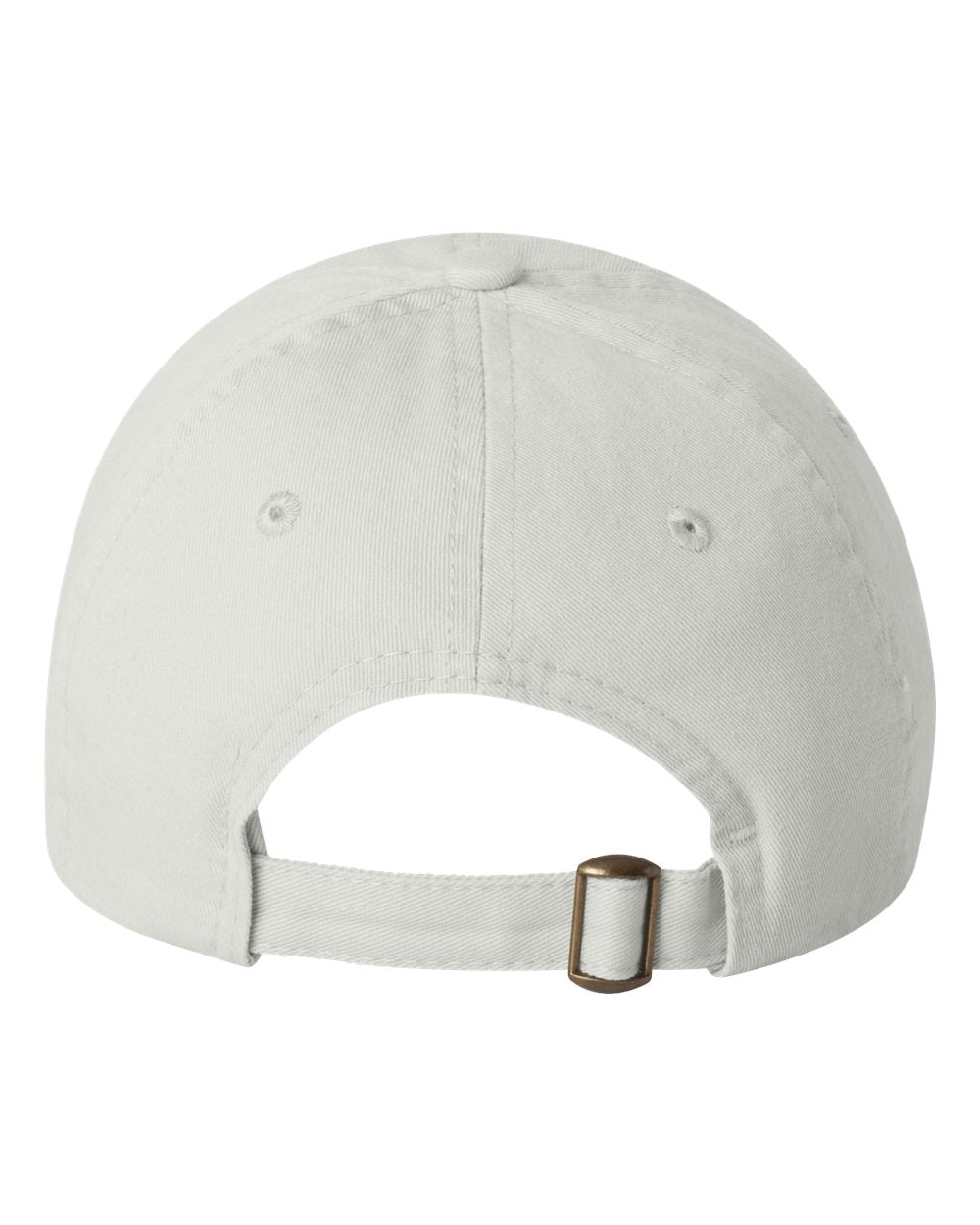 White Color Valucap Small Fit Bio-Washed Dad's Cap Back View