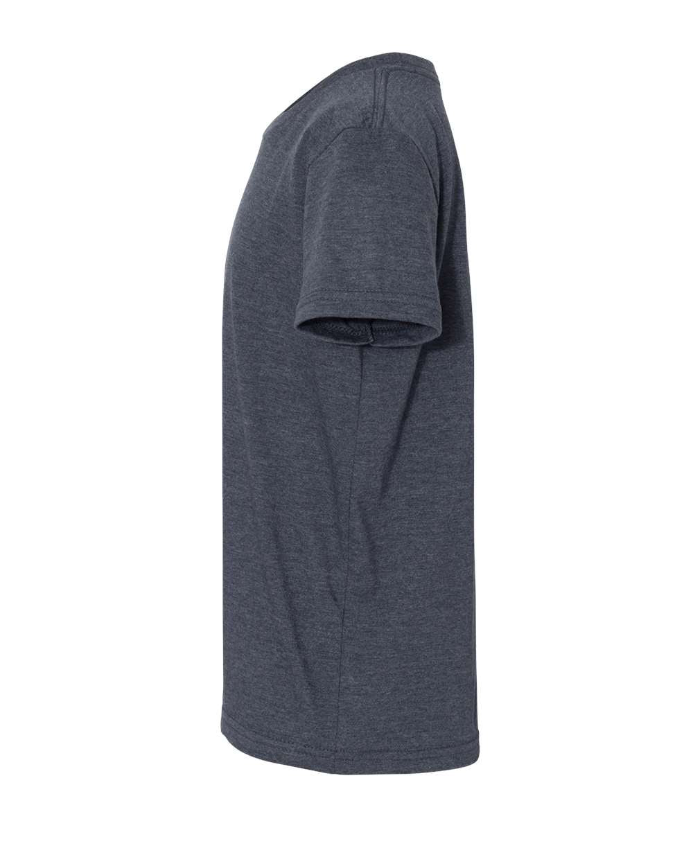 BELLA + CANVAS Youth CVC Unisex Jersey Tee 3001YCVC #color_Heather Navy