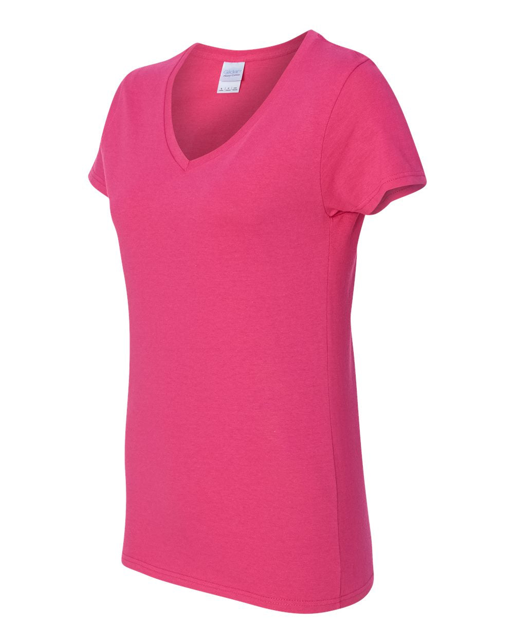 Gildan Heavy Cotton™ Women’s V-Neck T-Shirt 5V00L #color_Heliconia