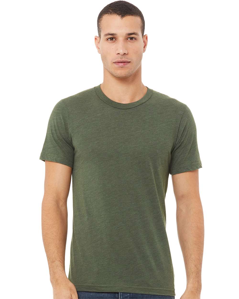 BELLA + CANVAS Unisex Triblend Tee 3413 #colormdl_Military Green Triblend