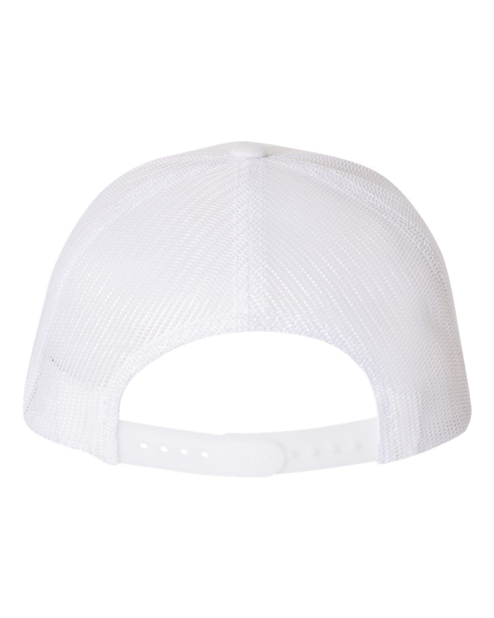 White Color Retro Trucker Cap Back View