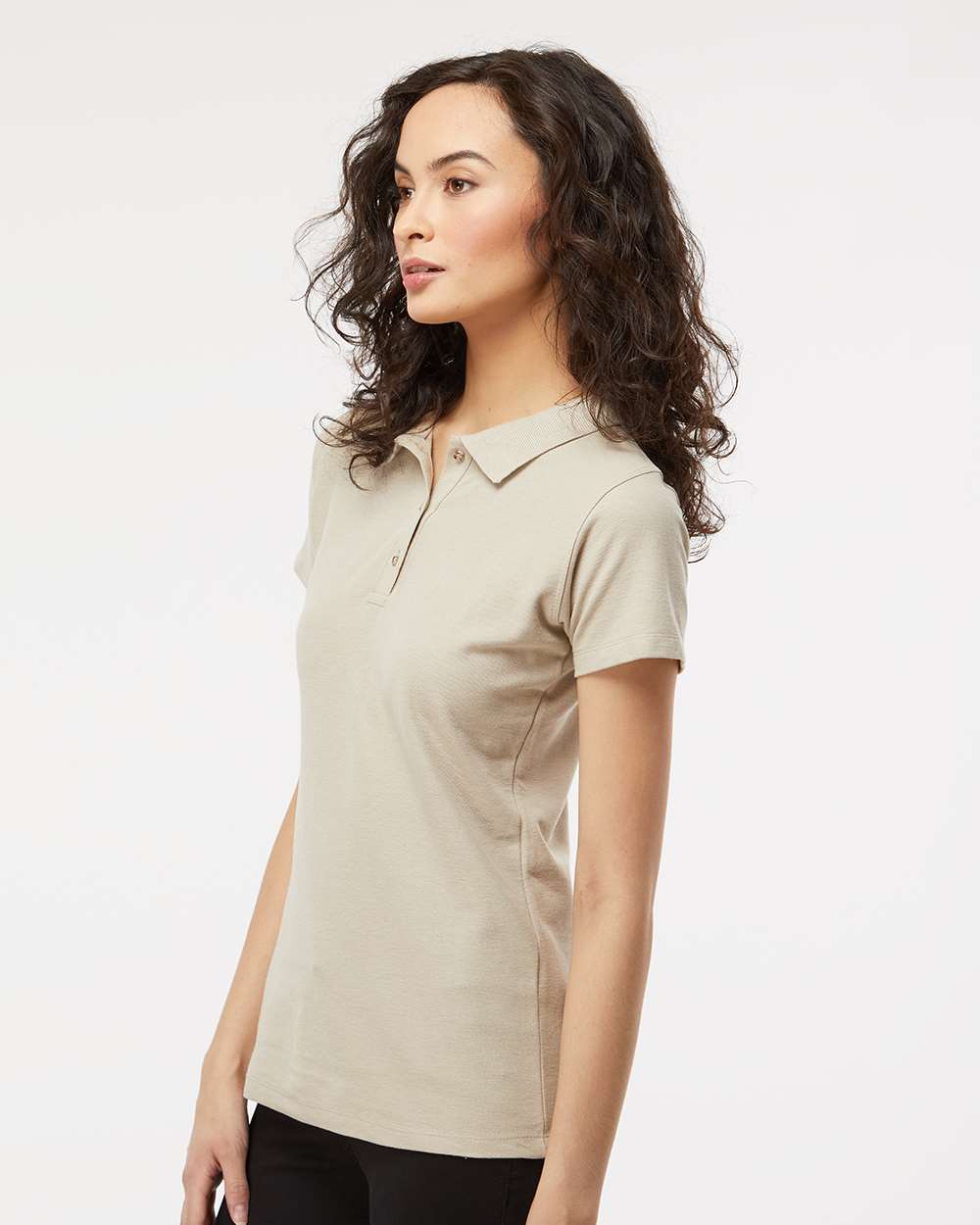 M&O Women's Ringspun Polo 7600 #colormdl_Sand