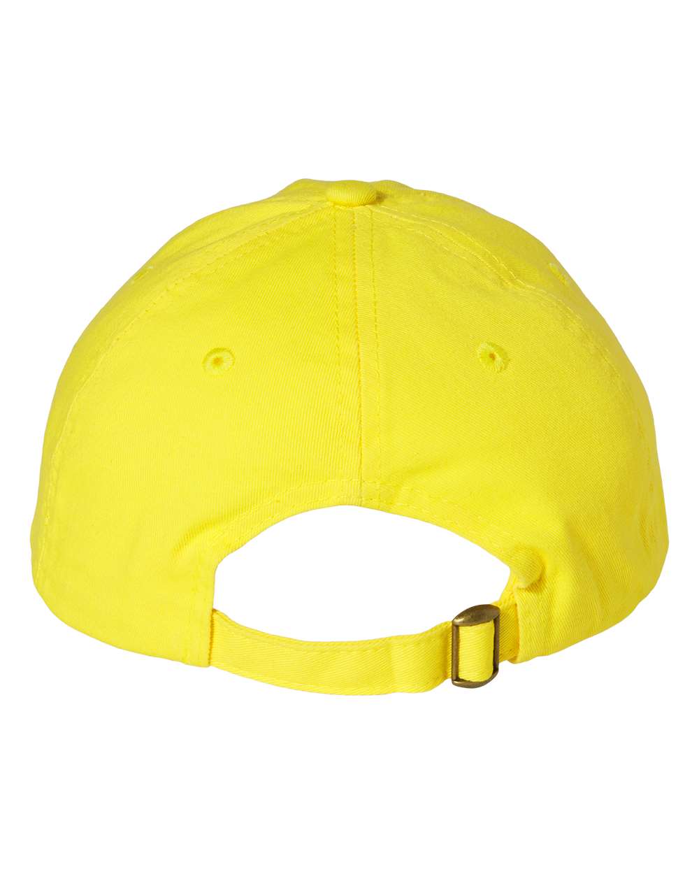 Neon Yellow Color Adult Bio-Washed Classic Dad’s Cap Back View