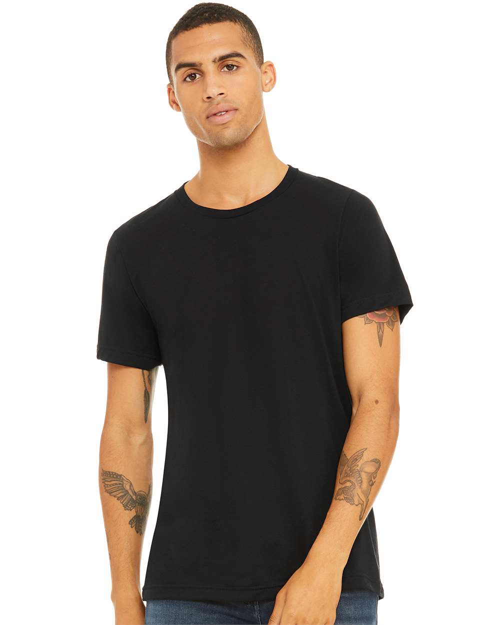 BELLA + CANVAS Unisex Triblend Tee 3413 #colormdl_Solid Black Triblend