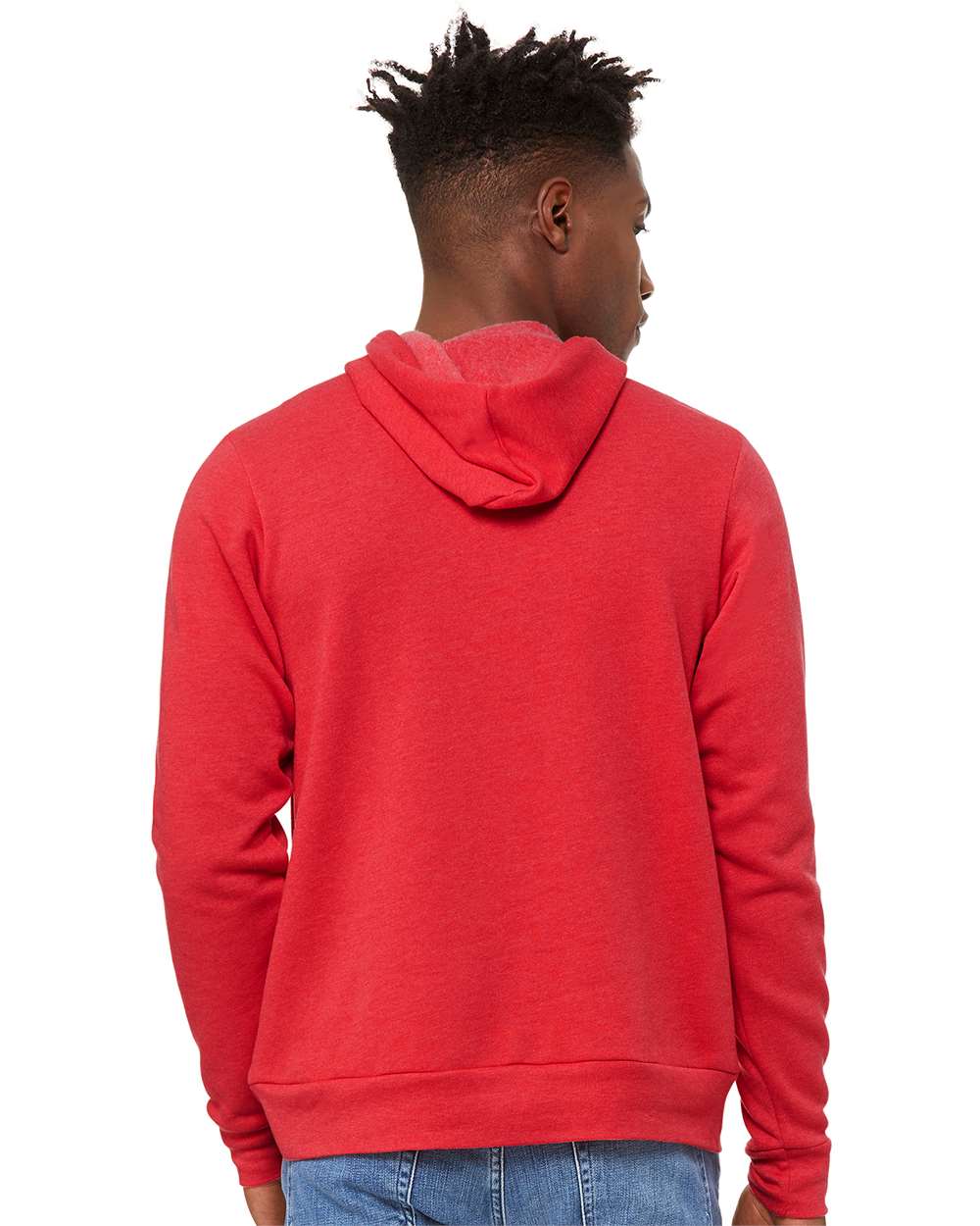 BELLA + CANVAS Unisex Sponge Fleece Hoodie 3719 #colormdl_Heather Red